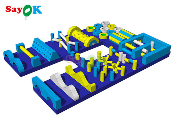 Volwassenen opblaasbare interactieve spel 36ft Reus opblaasbare obstakelbaan