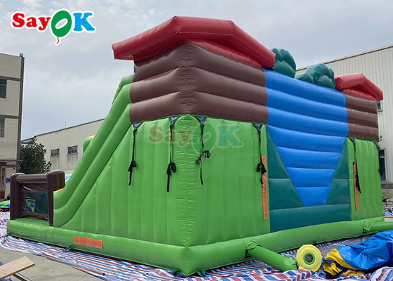 Grappig opblaasbaar pretpark uitsmijter glijbaan trampoline voor kinderen commerciële indoor speeltuin apparatuur