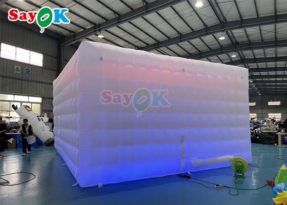 19.7ft Commerciële opblaasbare Led Light Tent Buitenopblaasbare Air Cube Tent Voor feest evenementen
