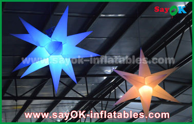 1.5m 190 D Nylon die Opblaasbare Verlichtingsdecoratie, Opblaasbare Ster met Geleid Licht adverteren