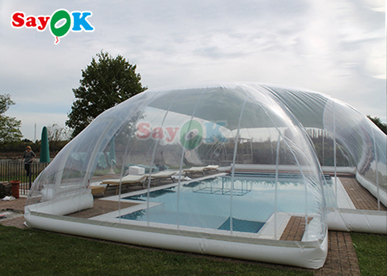 Op maat gemaakt zwembaddek Transparent opblaasbaar zwembadtent Winter zwembad bubbel tent