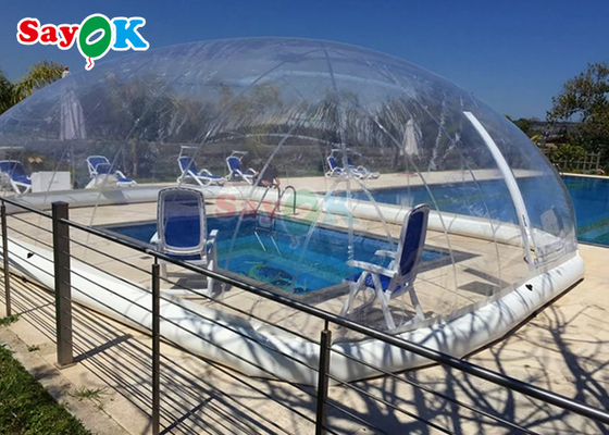 Buiten op maat gemaakte transparante heldere waterdichte PVC zwembadbedekking Tenten Winterhuizen Bubbelkoepel