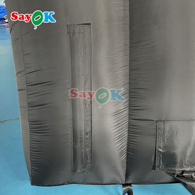 10x6x5.4mH Zwarte koepel opblaasbaar podium tent voor feest evenement