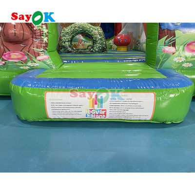 Opblaasbaar kastel spel voor kinderen opblaasbaar huisfeest springen en glijden combo met selectie windmolen