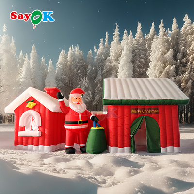 Gratis ontwerp 9m reusachtige kerst opblaasbare kerstman tent