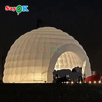 8m waterdicht outdoor feest evenement disco igloo koepel opblaasbare tent met led lichten