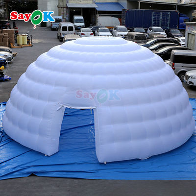 8m waterdicht outdoor feest evenement disco igloo koepel opblaasbare tent met led lichten