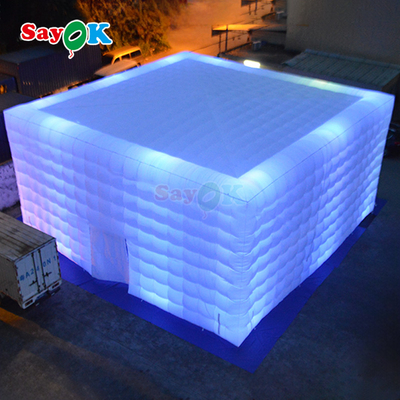 100 personen reusachtige LED outdoor feest evenement disco opblaasbare tent