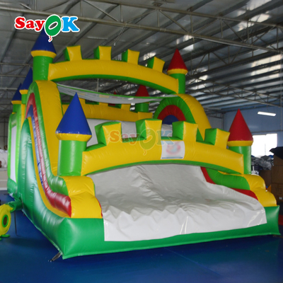 Commerciële buitenopblaasbare droogglijbaanopblaasbare waterslide voor volwassenenopblaasbare glijbaan springhuis springkasteel