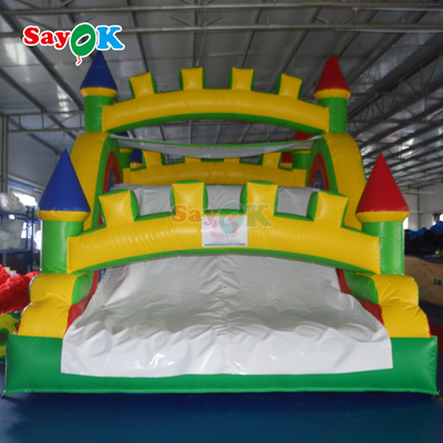 Commerciële buitenopblaasbare droogglijbaanopblaasbare waterslide voor volwassenenopblaasbare glijbaan springhuis springkasteel