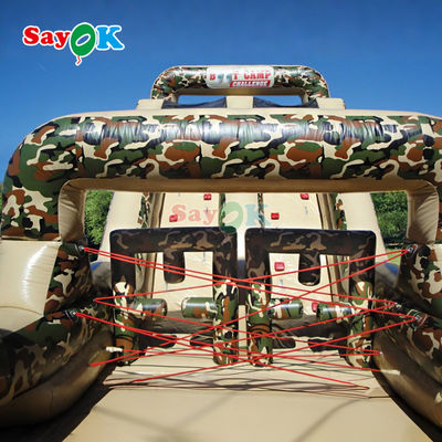 Commerciële opblaasbare hindernisbaan opblaasbare hindernisbaan buiten reusachtige opblaasbare hindernisbaan voor volwassenen