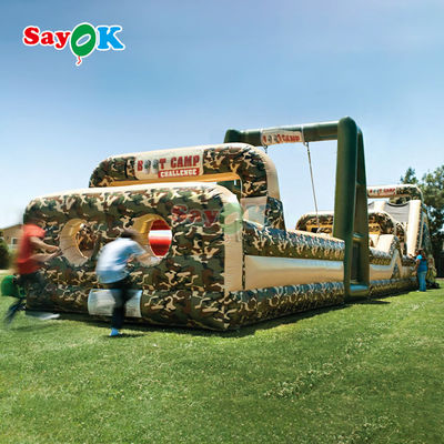 Commerciële opblaasbare hindernisbaan opblaasbare hindernisbaan buiten reusachtige opblaasbare hindernisbaan voor volwassenen