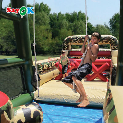 Commerciële opblaasbare hindernisbaan opblaasbare hindernisbaan buiten reusachtige opblaasbare hindernisbaan voor volwassenen