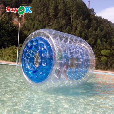 Sayok opblaasbare drijvende rol Aqua Zorbing Ball Transparent PVC Cylinder Mensenwaterbollen voor waterspel