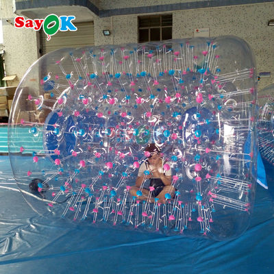 Sayok opblaasbare drijvende rol Aqua Zorbing Ball Transparent PVC Cylinder Mensenwaterbollen voor waterspel
