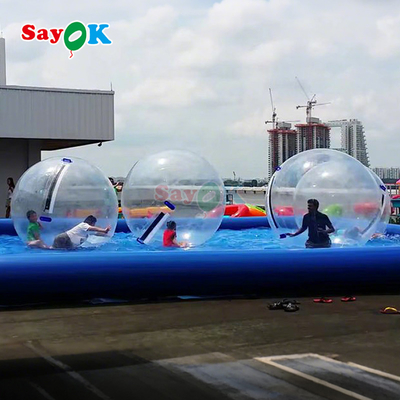 Opblaasbare Drijvende Roller Aqua Zorbing Bal Transparante PVC Cilinder Menselijke Waterbel Bal voor Waterspel