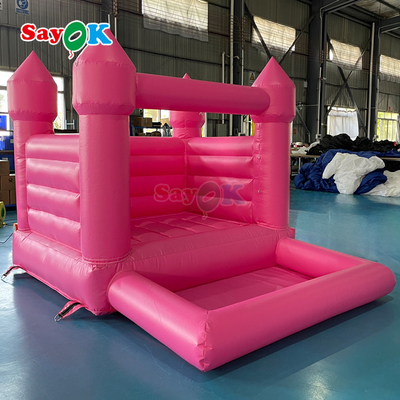 Sayok Op Maat Gemaakte PVC Kleine Opblaasbare Trouwbouncer Roze Opblaasbare Springkasteel voor Buitenfeest