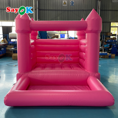Sayok Op Maat Gemaakte PVC Kleine Opblaasbare Trouwbouncer Roze Opblaasbare Springkasteel voor Buitenfeest