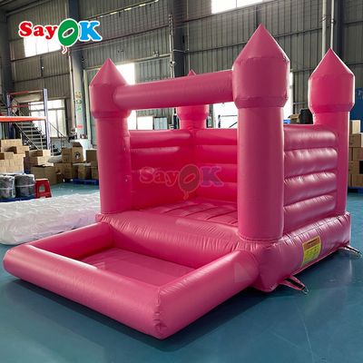 Sayok Op Maat Gemaakte PVC Kleine Opblaasbare Trouwbouncer Roze Opblaasbare Springkasteel voor Buitenfeest