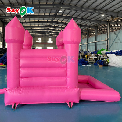 Sayok Op Maat Gemaakte PVC Kleine Opblaasbare Trouwbouncer Roze Opblaasbare Springkasteel voor Buitenfeest
