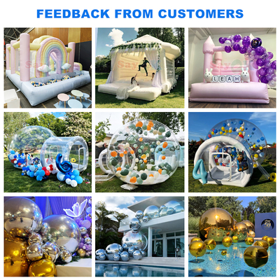 Commerciële PVC Opblaasbare Springkussen Glijbaan Combo Witte Opblaasbare Bruiloft Springkussen