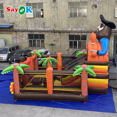 Sayok Pirate Ship Commercial Bounce House Combo opblaasbare uitsmijter met glijbaan