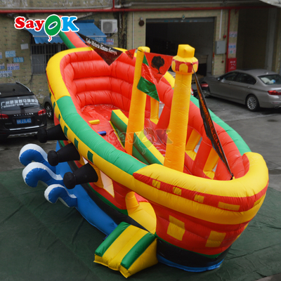 Opblaasbare Springkasteel Glijbaan Aangepaste Commerciële Piratenschip Opblaasbare Glijbanen voor Kinderen