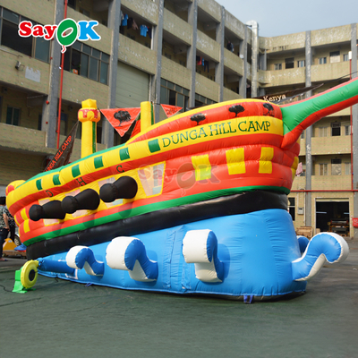 Opblaasbare Springkasteel Glijbaan Aangepaste Commerciële Piratenschip Opblaasbare Glijbanen voor Kinderen