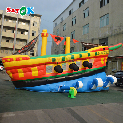 Opblaasbare Springkasteel Glijbaan Aangepaste Commerciële Piratenschip Opblaasbare Glijbanen voor Kinderen