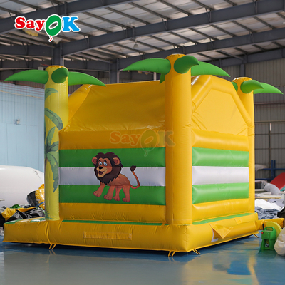 Sayok 4m Kinderen opblaasbaar Bounce House Dierenprinten Opblaasbaar Kind Bouncer Klein Opblaasbaar Bouncy Castle