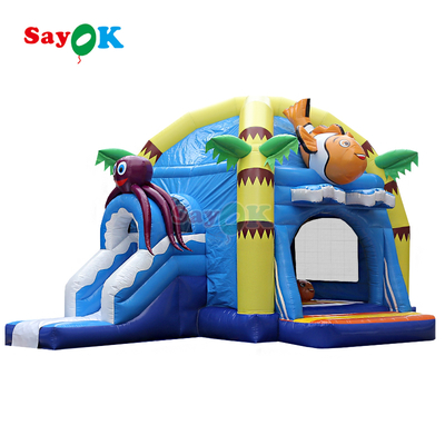 Sayok Commerciële PVC opblaasbaar springkasteel Zee clownvis Octopus opblaasbaar uitsmijter huis voor kinderen