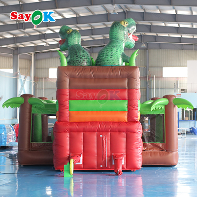 Sayok Commerciële Opblaasbare Dino Springkasteel met Glijbaan Combo voor Buitenevenement