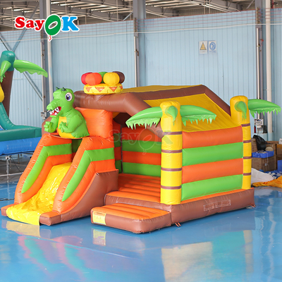 Sayok Kleine Opblaasbare Bouncer Combo Dinosaur Opblaasbare Springkasteel Glijbaan voor Kinderen