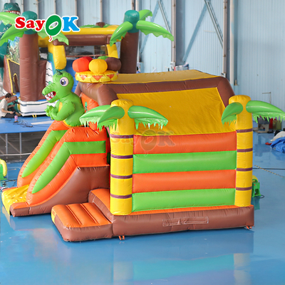 Sayok Kleine Opblaasbare Bouncer Combo Dinosaur Opblaasbare Springkasteel Glijbaan voor Kinderen