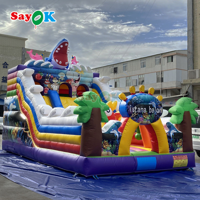 Sayok Seaworld Springkasteel Opblaasbaar Buitenspeelgoed Springkasteel Combo voor Kinderen