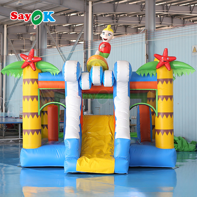 Opblaasbaar op surf thema Bouncer Castle Commercieel Bouncy Castle Opblaasbaar Combo voor kinderen