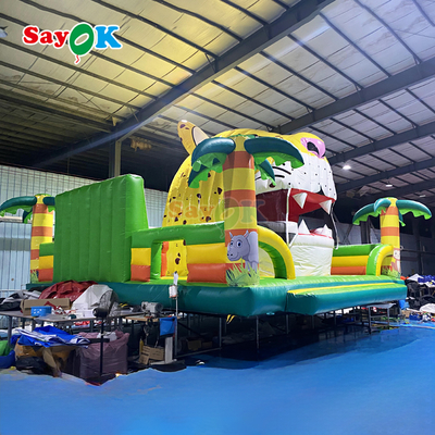 Sayok Tijger Jungle Thema Springkasteel Opblaasbaar Reuzenspringkasteel voor Kinderen