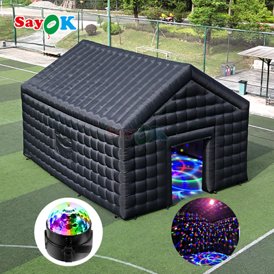Sayok 26ft Draagbare Opblaasbare Nachtclub Outdoor Party Opblaasbare Disco Tent Zwarte Nachtclub met Lichten