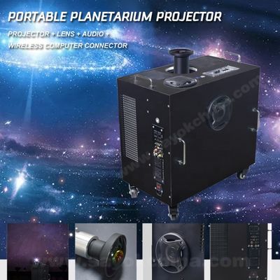 360 graden volkoepel draagbare planetariumprojector met 5500LM helderheid en 4 wielen mobiliteit