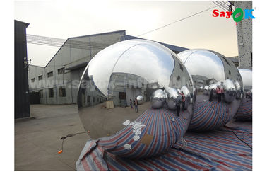 Gouden spiegelbal lichtgewicht zilver Dia 2m opblaasbare ballon voor reclame gemakkelijk te dragen