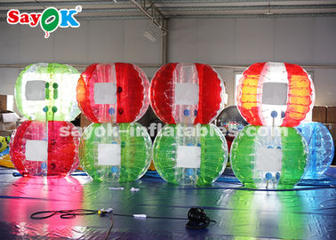 Opblaasbaar Pak Spel 1.5m 0.8mm PVC Opblaasbare Bubble Voetbal Transparante/Rood/Groene Kleur