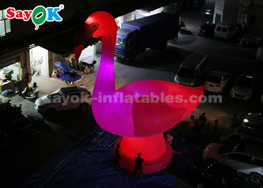 Opblaasbare dierenballonnen Roze opblaasbare tekenfiguren, 10 meter hoge reusachtige opblaasbare flamingo
