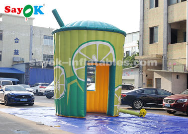 Opblaasbaar dak tent 5m hoog PVC opblaasbare limonade stand stand stand met blazer voor het bedrijfsleven