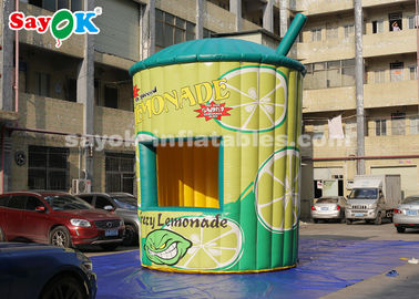 Opblaasbaar dak tent 5m hoog PVC opblaasbare limonade stand stand stand met blazer voor het bedrijfsleven
