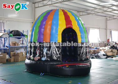 Opblaasbare buitentent PVC-doek kleurrijke opblaasbare disco-koepel met magisch led licht CE SGS ROHS