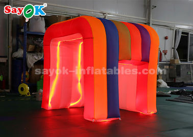 Opblaasbare van de de Hoofd regenboogkleur van de Partijtent Licht Mini Blow Up Photo Booth voor Kinderensgs ROHS