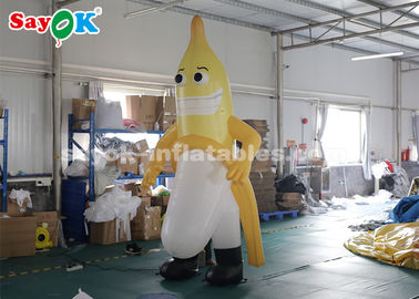 Opblaasbare karakterballonnen 3m Opblaasbare banaanmascotte voor buitenreclame CE SGS ROHS