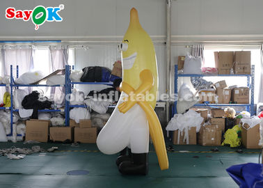 Opblaasbare karakterballonnen 3m Opblaasbare banaanmascotte voor buitenreclame CE SGS ROHS