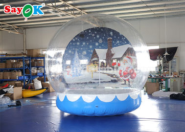 Duurzame Opblaasbare Vakantiedecoratie, 3m Opblaasbare Transparante de Bellentent van de Sneeuwbol met Gedrukte Achtergrond