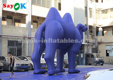 Opblaasbare dierballonnen Donkerblauw Opblaasbare tekenfilmfiguren voor buitenreclame / Reus Opblaasbare kameel